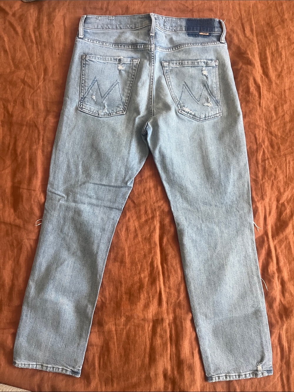 MOTHER Light Blue Cropped Ankle Jeans size 27